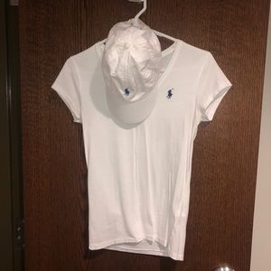 Polo v neck shirt & hat🧢
